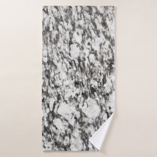 Granite texture   Background of marble in black Bath Towel