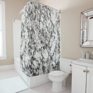 Granite texture Background of marble in black Shower Curtain