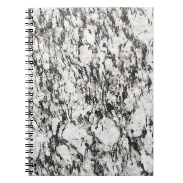 Granite texture | Background of marble in black Spiral Notebook (Front)