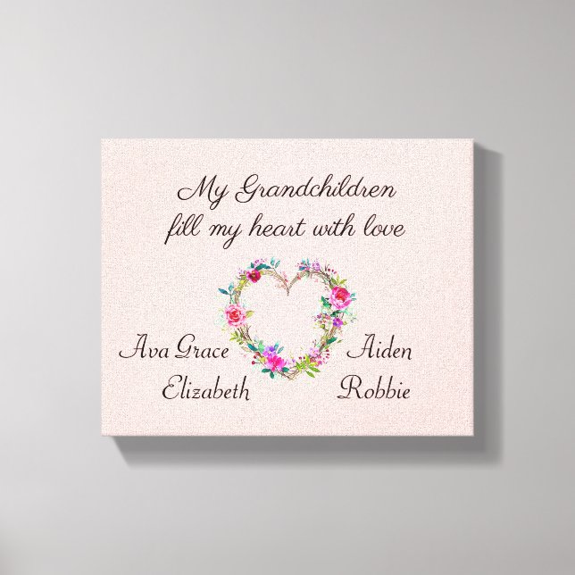 Granmother's Personalised  Canvas Print (Front)