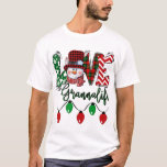 Granna Snowman Love Granna Life Christmas Red Plai T-Shirt<br><div class="desc">Granna Snowman Love Granna Life Christmas Red Plaid</div>