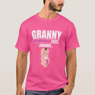 GRANNY 2025 Loading Cute Gender Reveal Baby Girl M T-Shirt