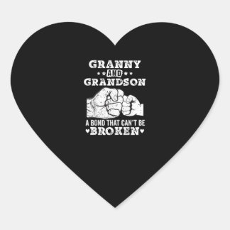 Granny And Grandson A Bond That Cant Be Broken Heart Sticker