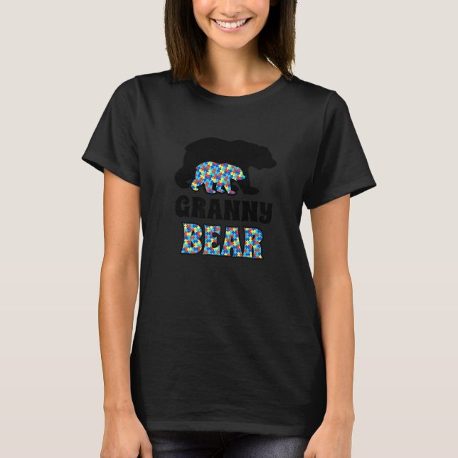 Granny Bear Autism Awareness   T-Shirt (Front)