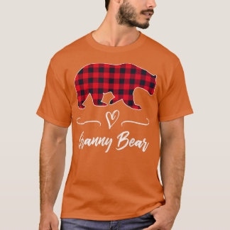Granny Bear Red Buffalo Check Plaid Fun Grandma Gi T-Shirt