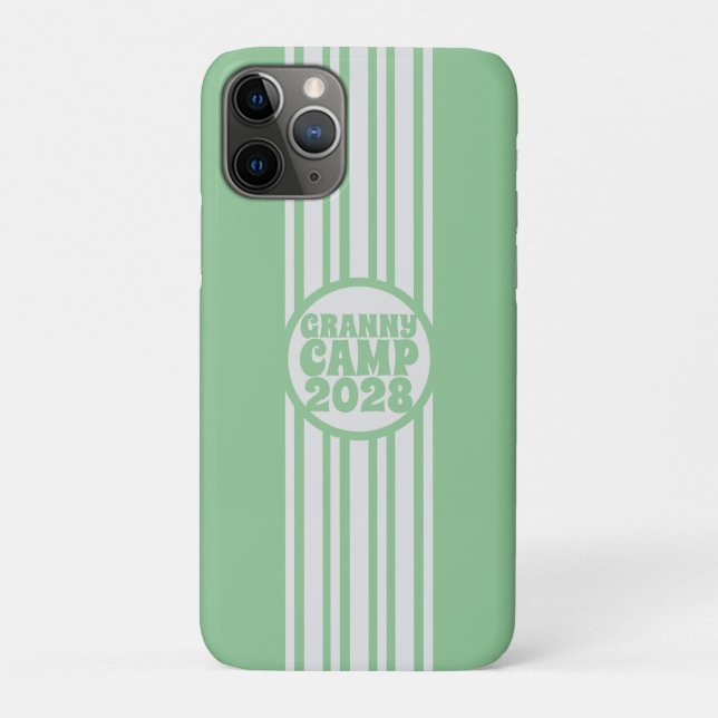Granny Camp Retro Green Text Case-Mate iPhone Case (Back)