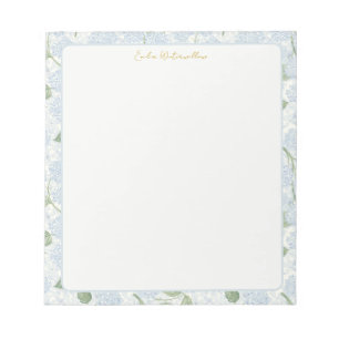 Granny Chic Hydrangea Floral Customisable Notepad