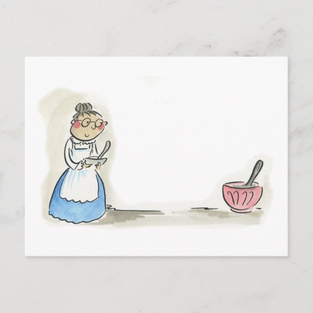Granny Cooks Postcard (Front)
