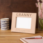 Granny Definition Laser Etched Picture Frame<br><div class="desc">Granny Definition Laser Etched Picture Frame Etched Frames Photo Frame features the text "Granny" in modern script typography with your custom definition of your granny below or use the one shown. Created by Evco Studio www.zazzle.com/store/evcostudio</div>