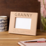 Granny Definition Laser Etched Picture Frame<br><div class="desc">Granny Definition Laser Etched Picture Frame Etched Frames Photo Frame features the text "Granny" in modern script typography with your custom definition of your granny below or use the one shown. Created by Evco Studio www.zazzle.com/store/evcostudio</div>