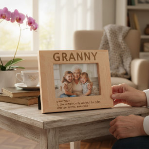 Granny Definition Laser Etched Picture Frame
