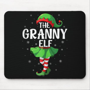 Granny Elf Christmas Grandma Women Elf Squad Xmas  Mouse Pad