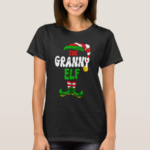 Granny Elf Pajama Matching Group Christmas Holiday T-Shirt