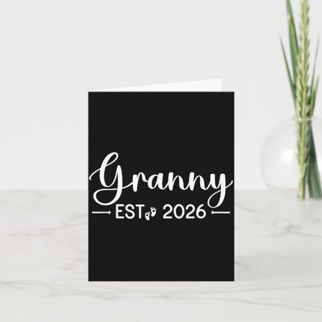 Granny Est 2026 New Matching Mother To Be 2026  Card (Front)