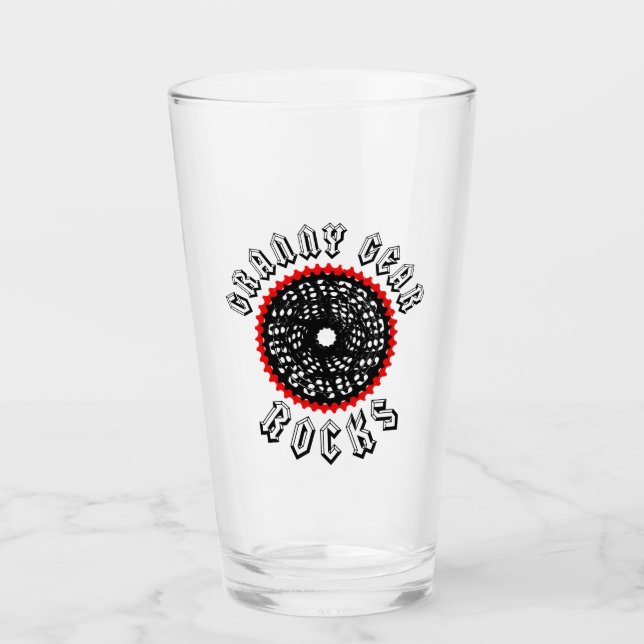 Granny Gear Rocks Cycling Glass (Front)