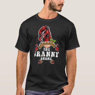 Granny Gnome Buffalo Plaid Matching Family Christm T-Shirt