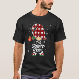 Granny Gnome Buffalo Plaid Matching Family Christm T-Shirt