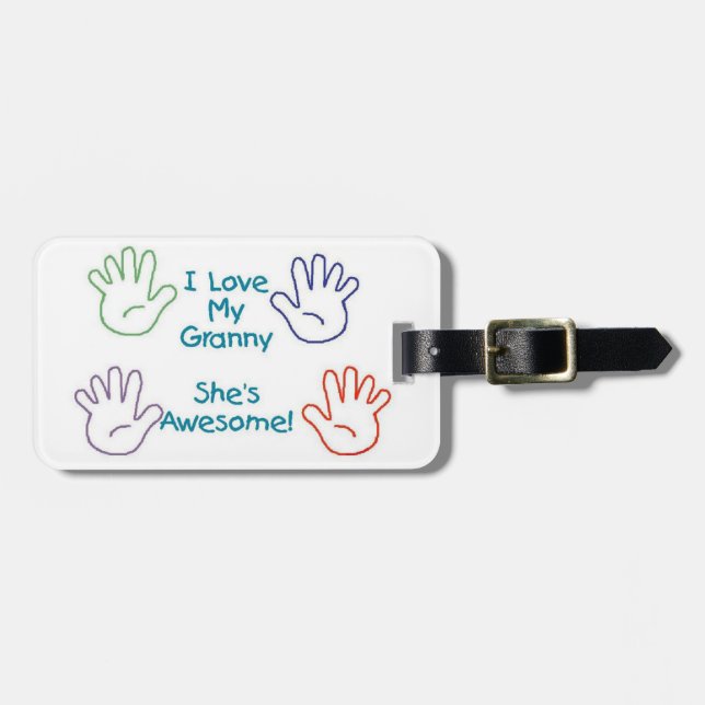 Granny Hands Luggage Tag (Front Horizontal)