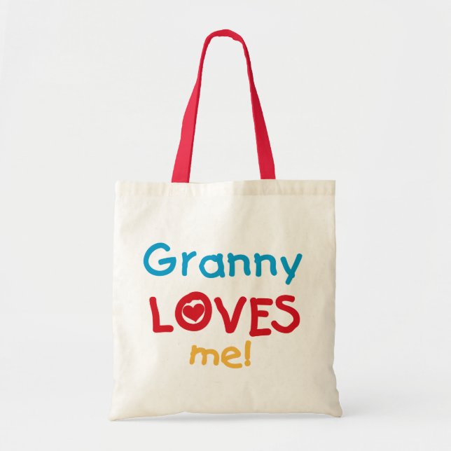 Granny Loves Me Tshirts and Gifts Tote Bag (Front)