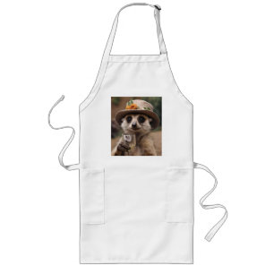 Granny Meerkat Wine Time, Long Apron