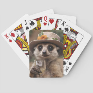 Granny Meerkat Wine Time, Playing Cards