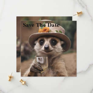 Granny Meerkat Wine Time, Save The Date