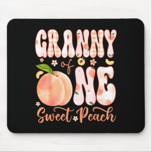 Granny of one sweet peach 1st birthday girl party mouse pad
