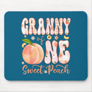 Granny of one sweet peach 1st birthday girl party mouse pad