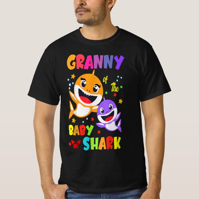 Granny Of The Baby Shark Birthday Granny Shark T-Shirt (Front)