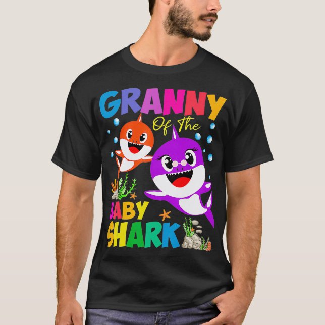 Granny of The Baby Shark Granny Shark  T-Shirt (Front)