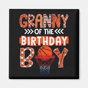 Granny Of The Birthday Boy Basketball Lover Matchi Magnet