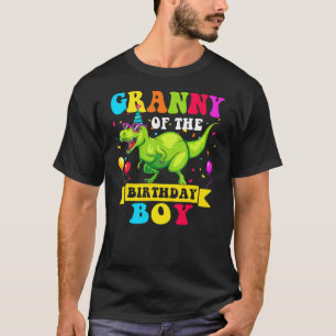 Granny of the Birthday Boy Dinosaur Raptor Funny T-Shirt