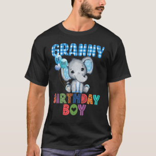 Granny Of The Birthday Boy Elephant Baby Theme Ele T-Shirt