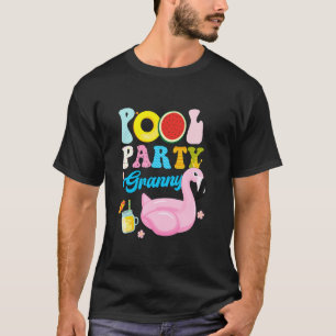 Granny Of The Birthday Boy Funny Summer Pool Party T-Shirt