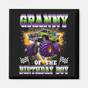 Granny Of The Birthday Boy Monster Truck Birthday Magnet