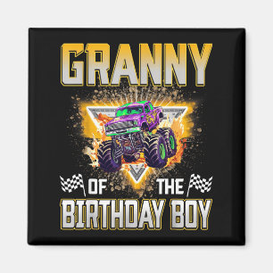 Granny Of The Birthday Boy Monster Truck Birthday Magnet
