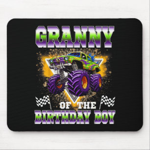 Granny Of The Birthday Boy Monster Truck Birthday  Mouse Pad