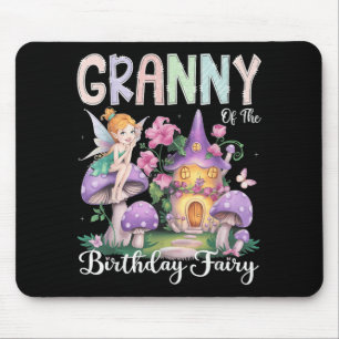 Granny Of The Birthday Fairy 1st Birthday Girl Par Mouse Pad