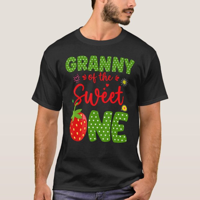 Granny Of The Birthday One Strawberry 1st Fruit  B T-Shirt (Front)