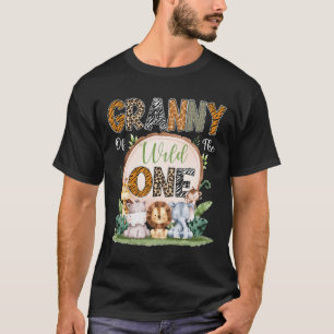 Granny Of The Wild One First Birthday Safari Woodl T-Shirt