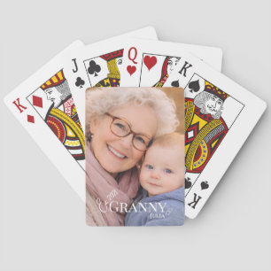 Granny Photo Established Year Modern Playing Cards