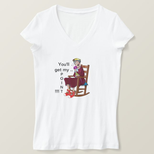 Granny Skewers A Scoundrel L Women's T-Shirt YGMP (Design Front)