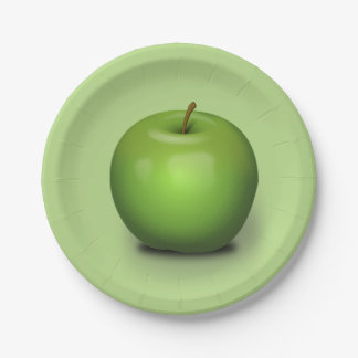 Granny Smith Apple Paper Plate