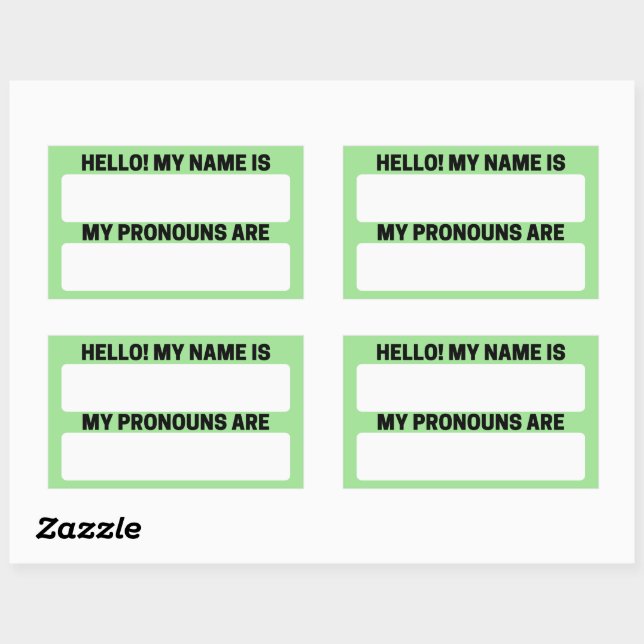 Granny Smith Name & Pronoun Labels (Sheet)