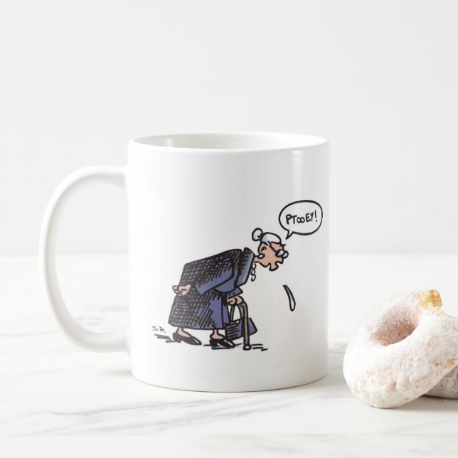 Granny Spitting mug (With Donut)