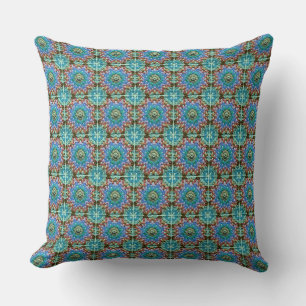 Granny Square Crochet Pattern Seventies Retro Gree Cushion