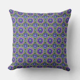 Granny Square Crochet Pattern Seventies Retro Gree Cushion