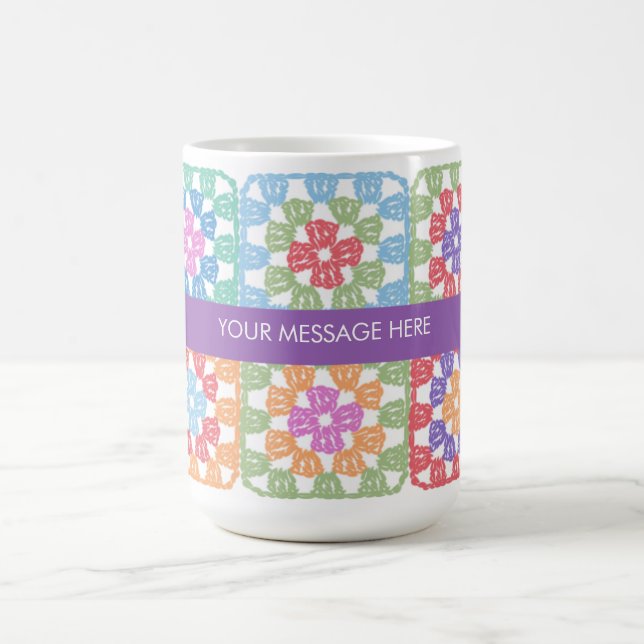 Granny Squares Crochet Mug (Center)