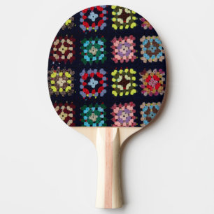 Granny squares ping pong paddle