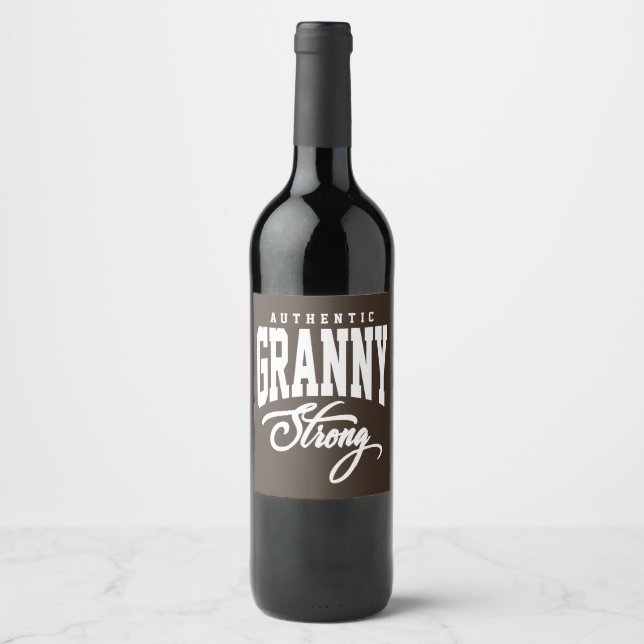 Granny Strong Wine Label (Front)